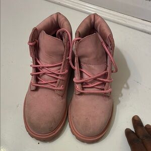 Pink Lace-Up Boots